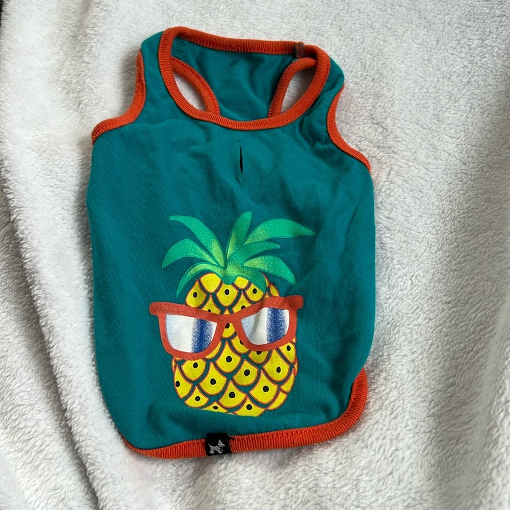 Hotel Doggy Tank Top, Size XS, Pineapple